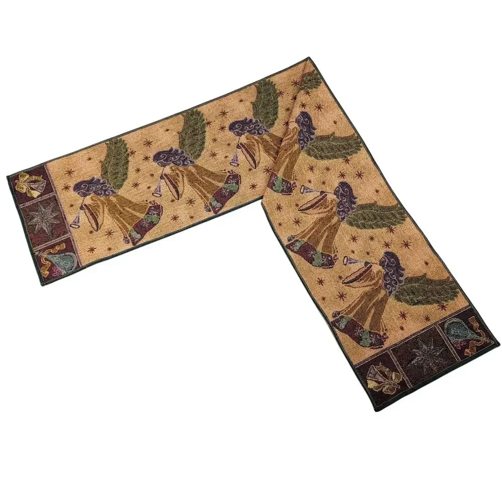 Vintage Christmas Angel Tapestry Table Runner 72